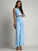 2-piece set, wide pants and blue blouse AZRHP3868